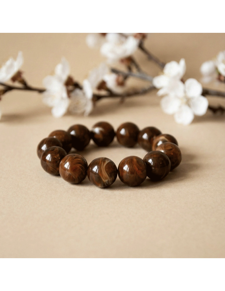 Bracelet Bulle Chocolat - Un de ces quatre - Comptoir Doré