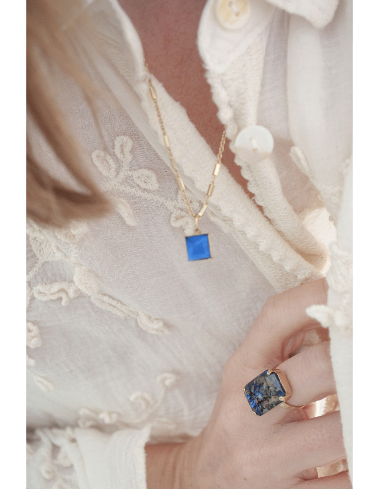 Collier Zellige en verre coloré - Un de ces quatre - Comptoir Doré