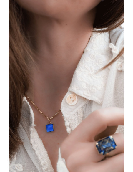 Collier Zellige en verre coloré - Un de ces quatre - Comptoir Doré