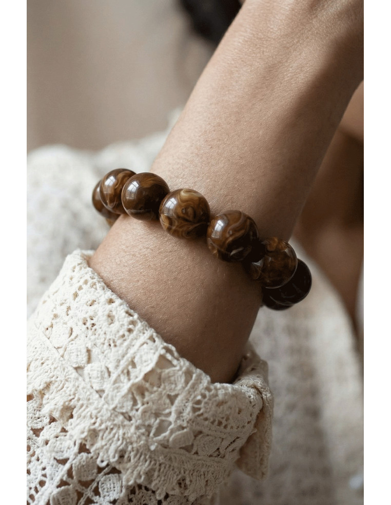 Bracelet Bulle Chocolat - Un de ces quatre - Comptoir Doré