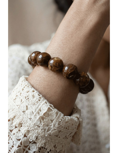 Bracelet Bulle Chocolat - Un de ces quatre - Comptoir Doré