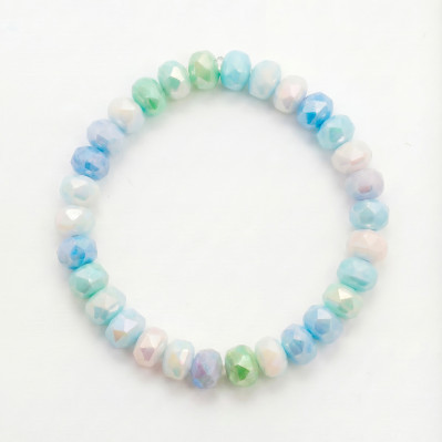 Bracelet perles bonbons en verre Coco Menthe - Comptoir Doré