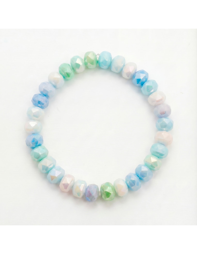 Bracelet perles bonbons en verre Coco Menthe - Comptoir Doré