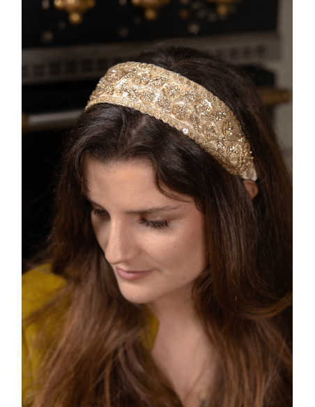 Serre-tête doré sequins L'Otarie Club - Comptoir Doré