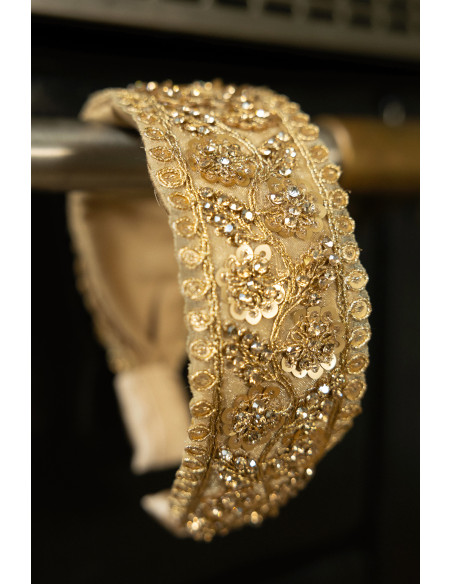 Serre-tête doré sequins L'Otarie Club - Comptoir Doré