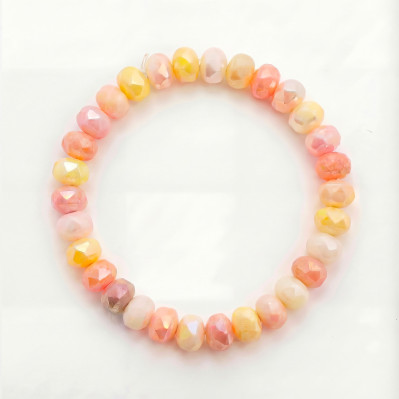 Bracelet Coco Pêche - effet collier de bonbons - Comptoir Doré