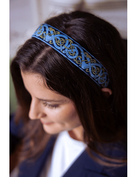 Serre-tête Joan brodé bleu - L'Otarie Club - Comptoir Doré