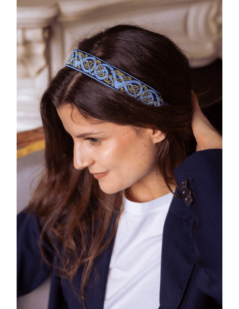 Serre-tête Joan brodé bleu - L'Otarie Club - Comptoir Doré