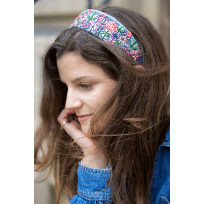 Serre-tête Mary Jane en tulle brodé motif floral - L'Otarie Club - Comptoir Doré 2