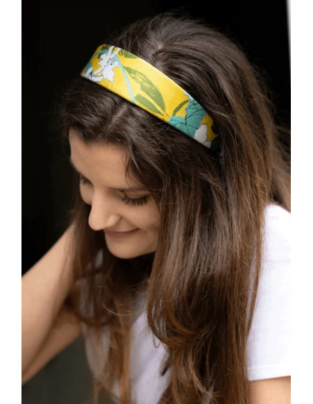 Serre-tête Iris plat 100% soie - L'Otarie Club - Comptoir Doré