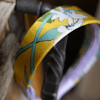 Serre-tête Iris plat 100% soie - L'Otarie Club - Comptoir Doré