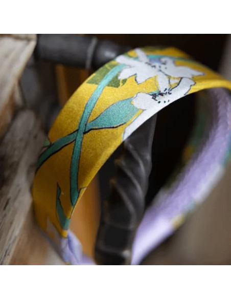 Serre-tête Iris plat 100% soie - L'Otarie Club - Comptoir Doré