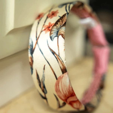 Serre-tête Vera plat 100% soie-L'Otarie Club-Comptoire Doré