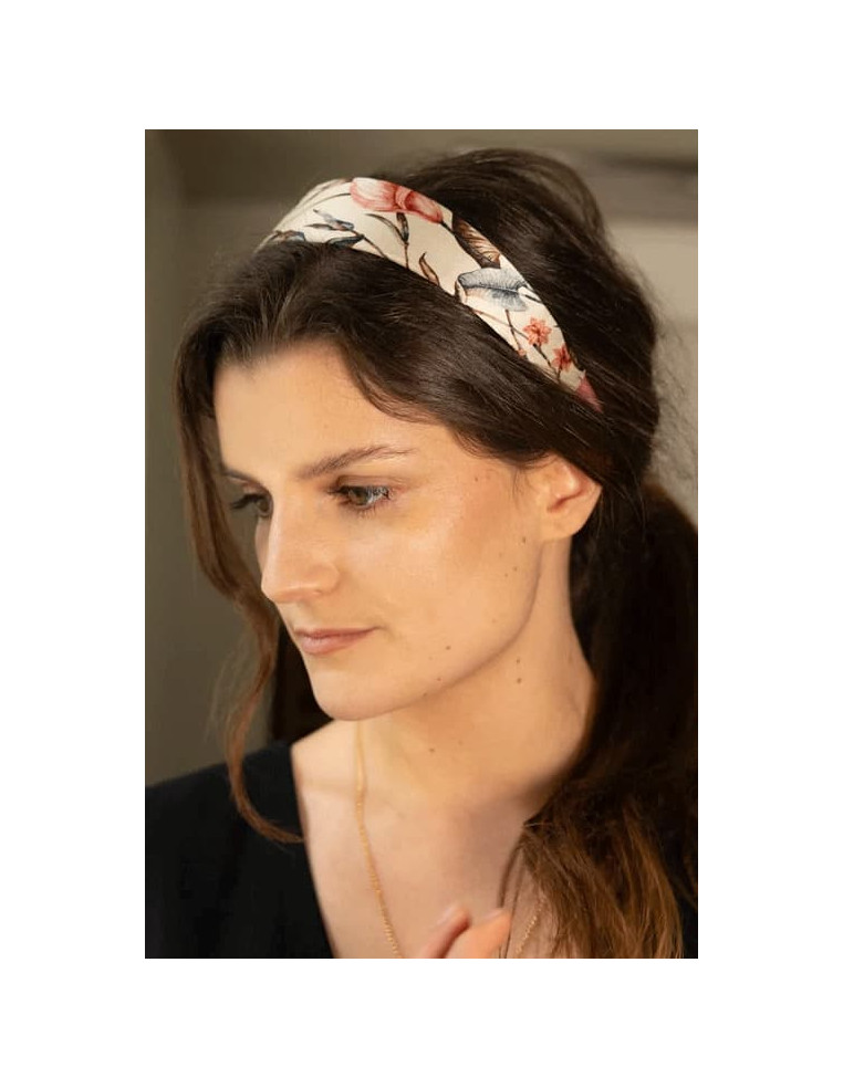 Serre-tête Vera plat 100% soie-L'Otarie Club-Comptoire Doré