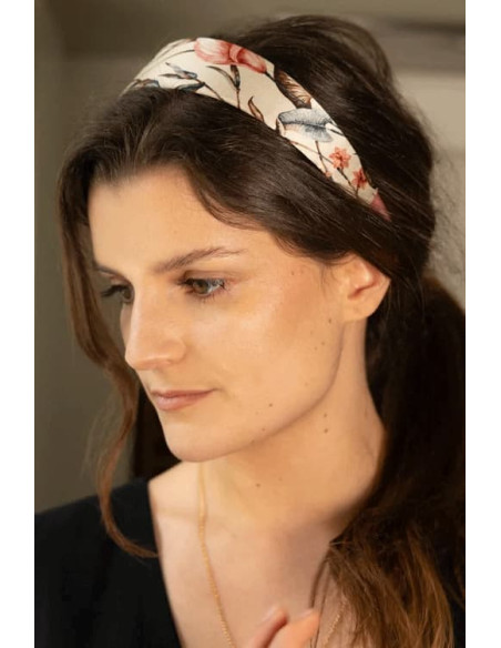 Serre-tête Vera plat 100% soie-L'Otarie Club-Comptoire Doré