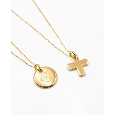 Collier croix plaqué or - Comptoir Doré 2