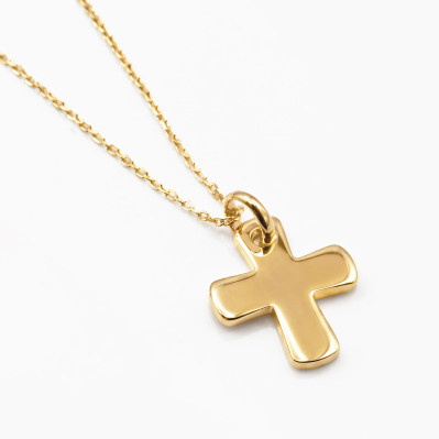Collier croix plaqué or - Comptoir Doré