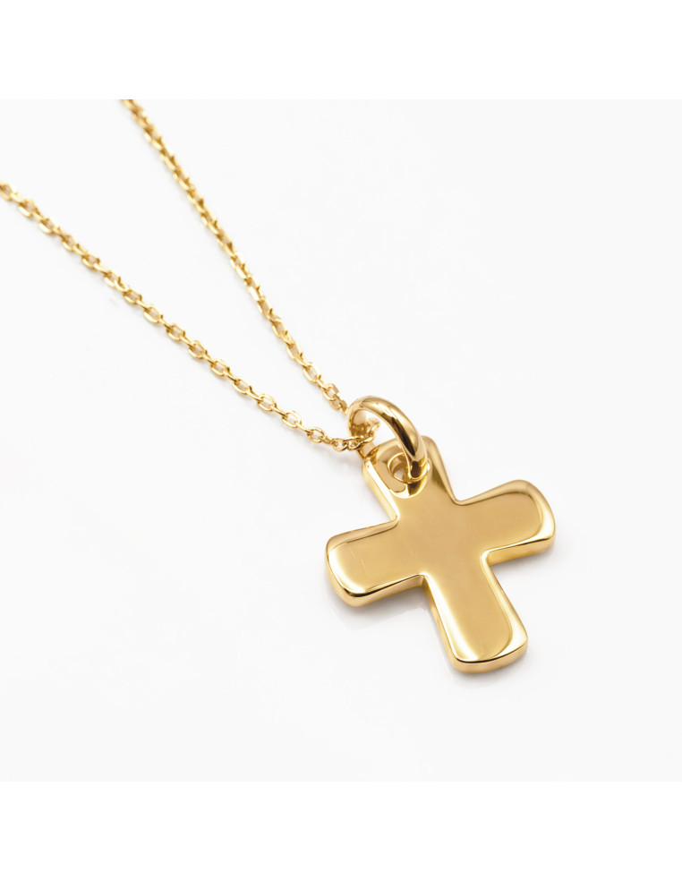Collier croix plaqué or - Comptoir Doré