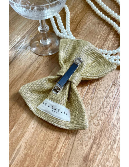 Barrettes Bow Doré - Les Grisettes - Comptoir Doré