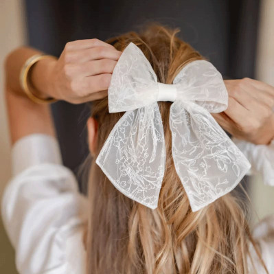 Barrette Lily Brodée - Les Grisettes - Comptoir Doré