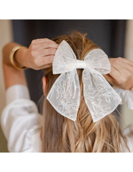 Barrette Lily Brodée - Les Grisettes - Comptoir Doré