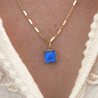 Collier Zellige en verre coloré - Un de ces quatre - Comptoir Doré