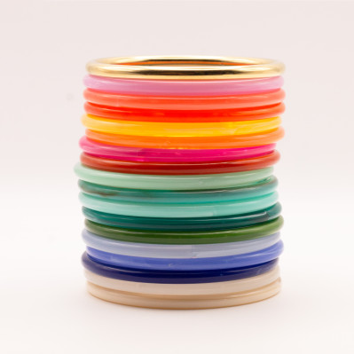 Bracelets joncs colorés - COCKTAIL - MIX & MATCH - Comptoir Doré