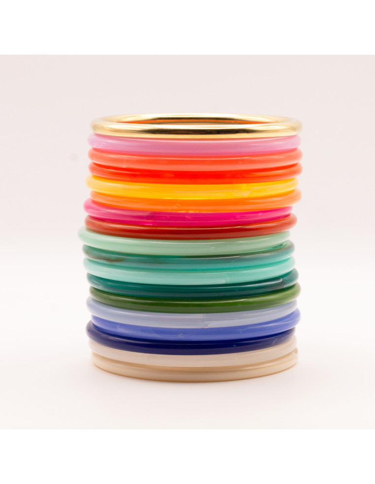 Bracelets joncs colorés - COCKTAIL - MIX & MATCH - Comptoir Doré