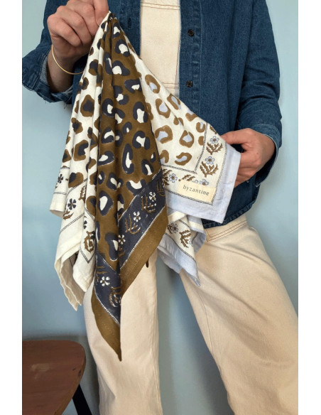 Grand Foulard Écru - Byzantine APW - Comptoir Doré