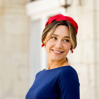 Serre-tête Tressia Rouge - Bellemond - Comptoir Doré