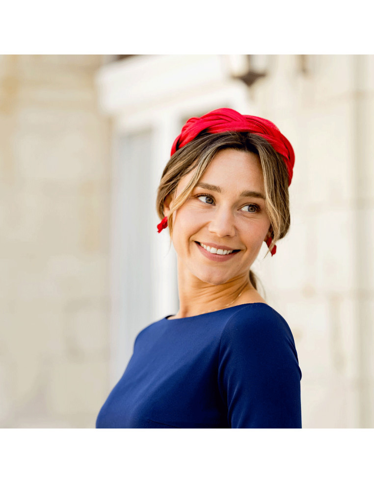 Serre-tête Tressia Rouge - Bellemond - Comptoir Doré