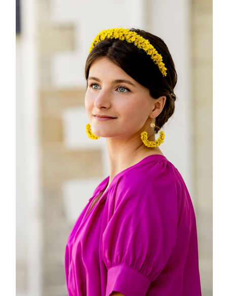 Serre-tête Tressia Jaune - Bellemond - Comptoir Doré