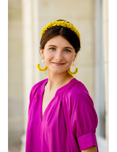 Serre-tête Tressia Jaune - Bellemond - Comptoir Doré