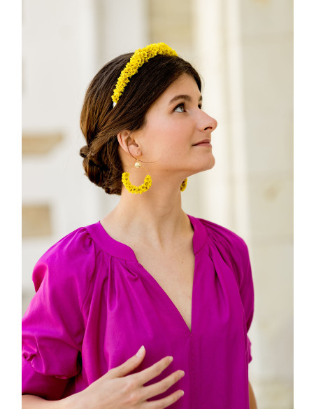 Serre-tête Tressia Jaune - Bellemond - Comptoir Doré