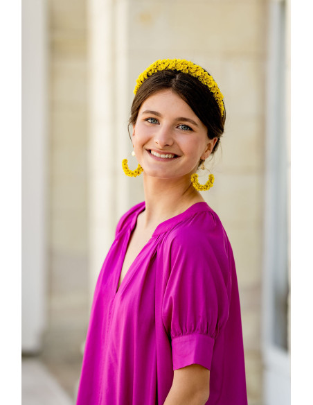 Serre-tête Tressia Jaune - Bellemond - Comptoir Doré