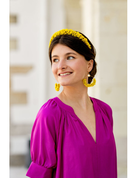 Serre-tête Tressia Jaune - Bellemond - Comptoir Doré