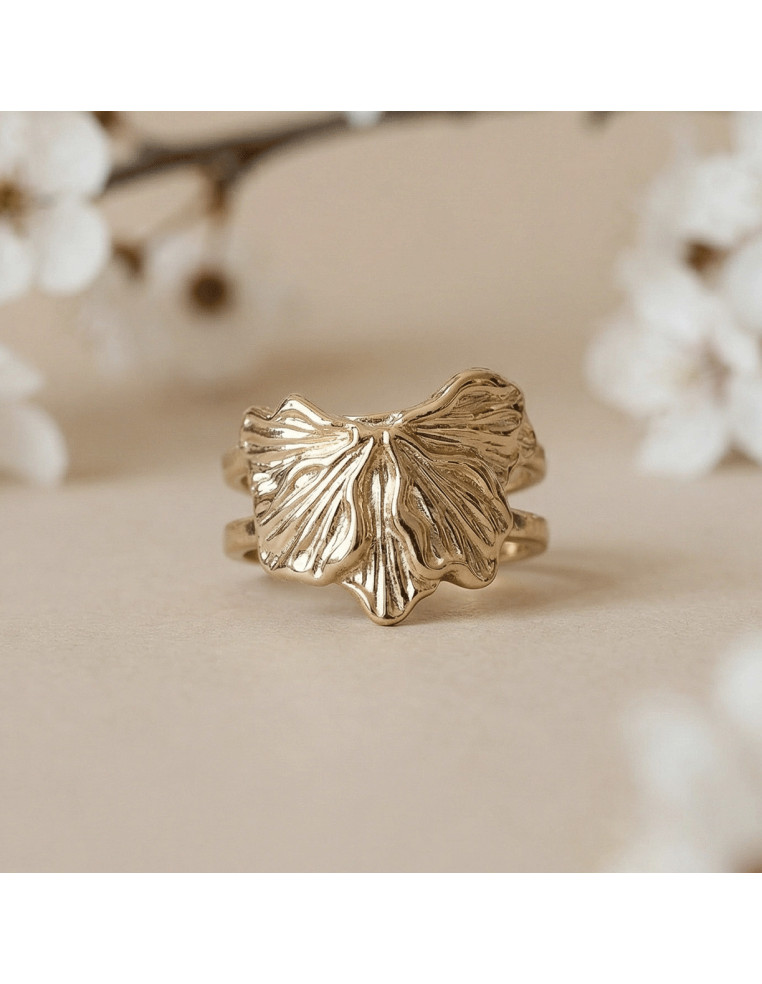 Bague feuillage doré - Un de ces quatre - Comptoir Doré