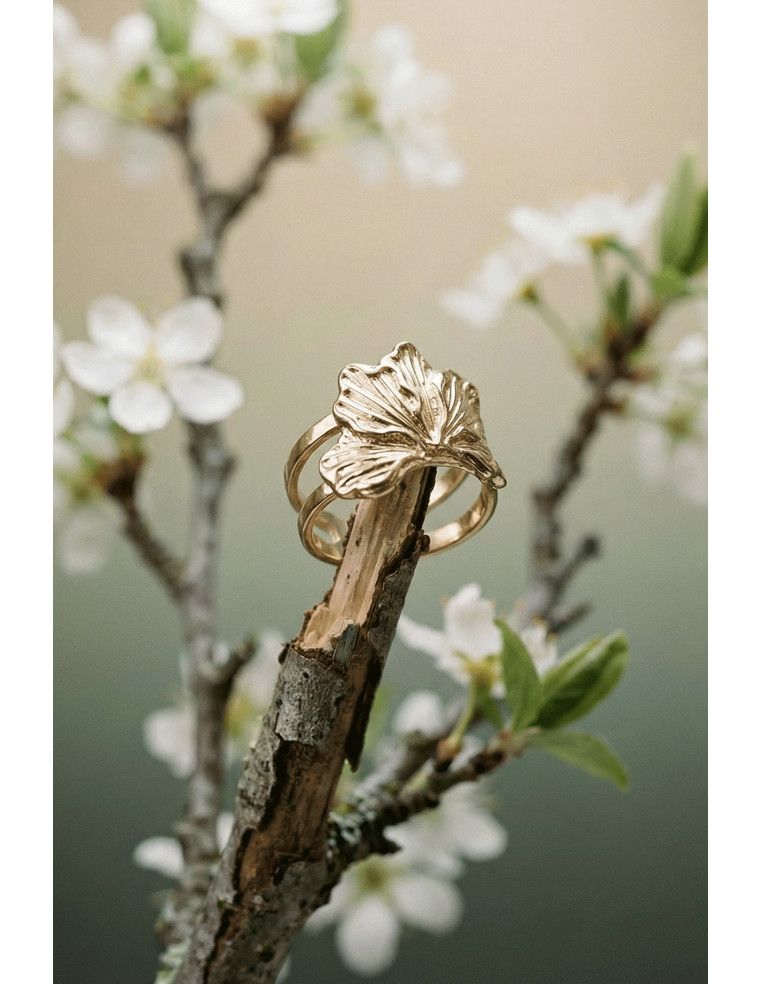 Bague feuillage doré - Un de ces quatre - Comptoir Doré