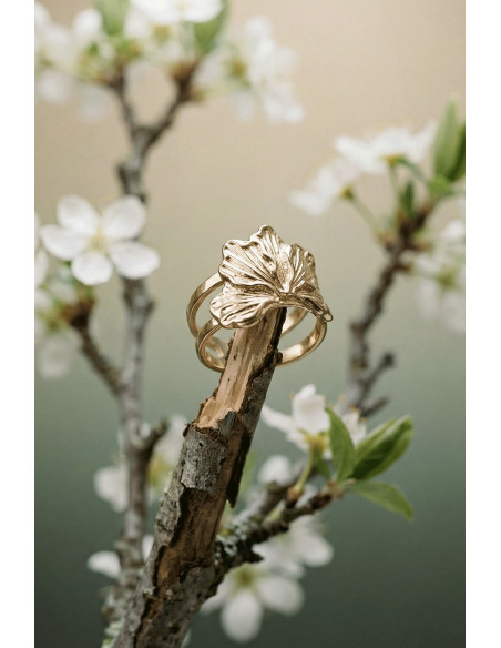 Bague feuillage doré - Un de ces quatre - Comptoir Doré