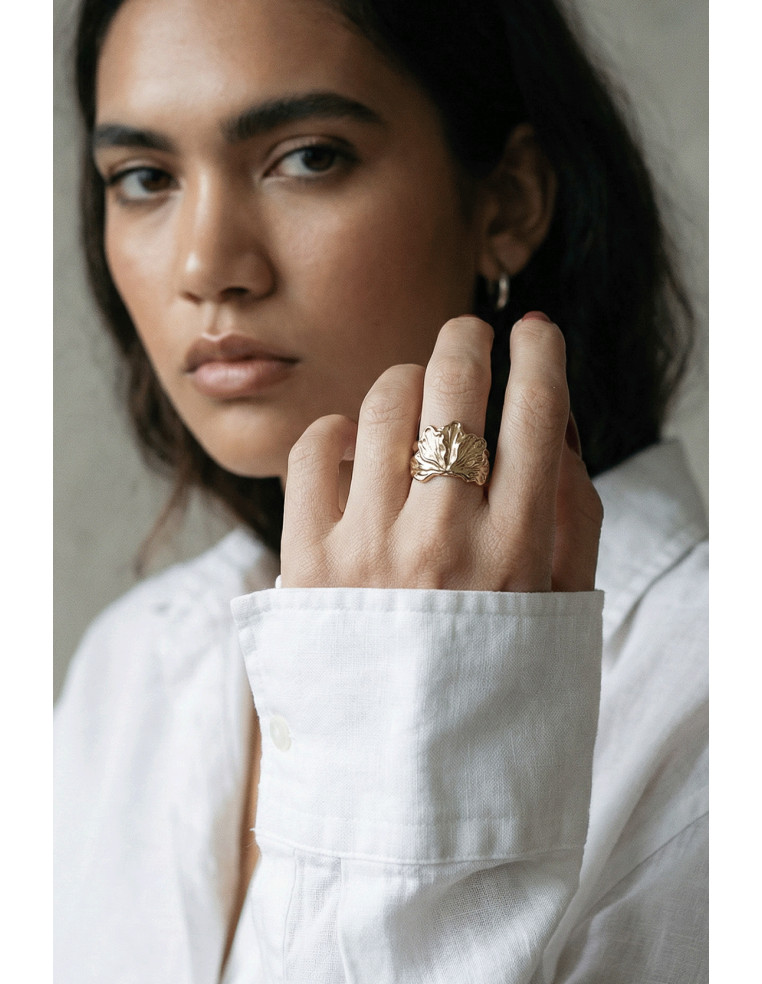 Bague feuillage doré - Un de ces quatre - Comptoir Doré