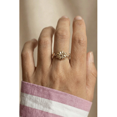 Bague Sakura réversible dorée - Un de ces quatre - Comptoir Doré 2