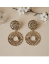 Boucles d'oreilles Bloom dorées - Un de ces quatre - Comptoir doré