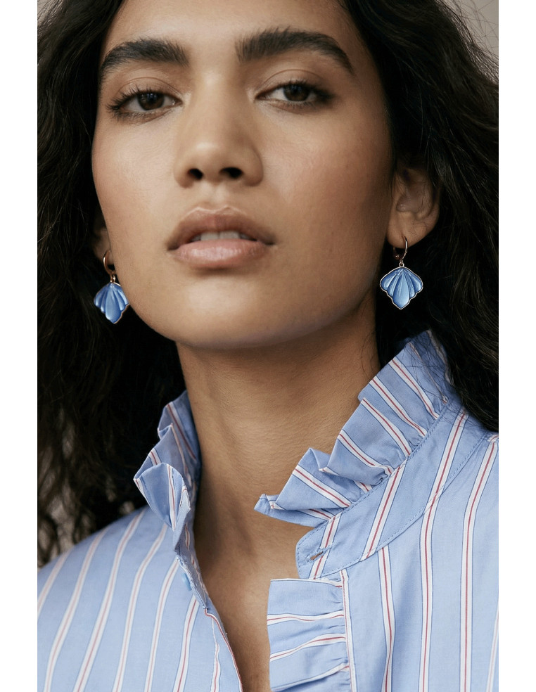 Boucles d'oreilles Yuna papillon bleu - Un de ces quatre - Comptoir doré