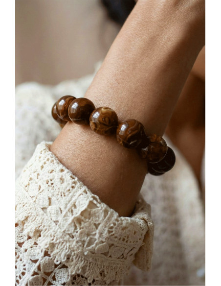Bracelet Bulle Chocolat - Un de ces quatre - Comptoir Doré