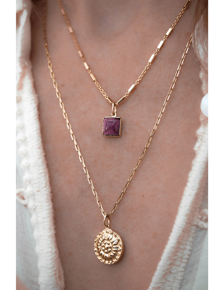 Collier Bloom long et doré - Un de ces quatre - Comptoir Doré