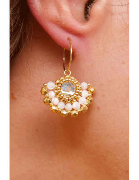 Boucles d'oreilles Marcia Nacre - Colette S'apprête - Comptoir Doré