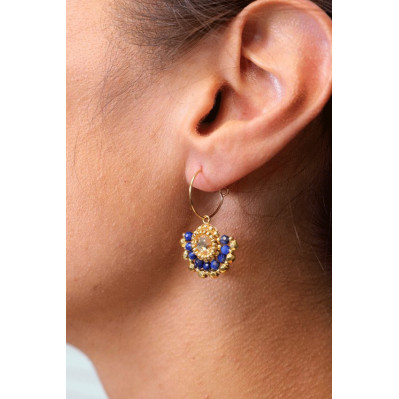 Boucles d'oreilles Marcia Lapis Lazuli - Colette S'apprête - Comptoir Doré 2