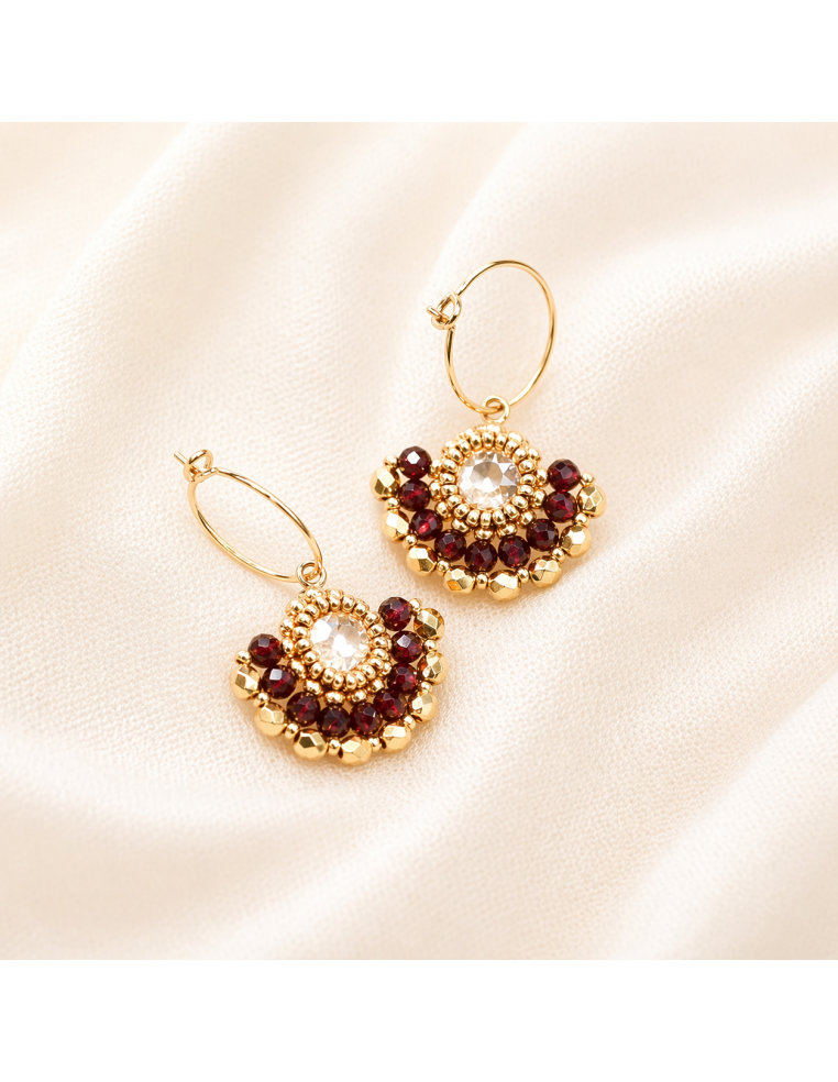 Boucles d'oreilles Marcia Grenat - Colette S'apprête - Comptoir Doré