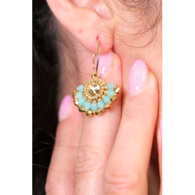 Boucles d'oreilles Marcia Amazonite - Colette S'apprête - Comptoir Doré 2