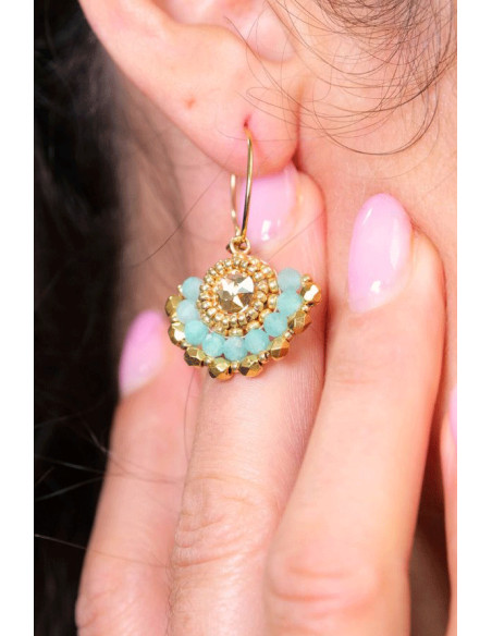 Boucles d'oreilles Marcia Amazonite - Colette S'apprête - Comptoir Doré